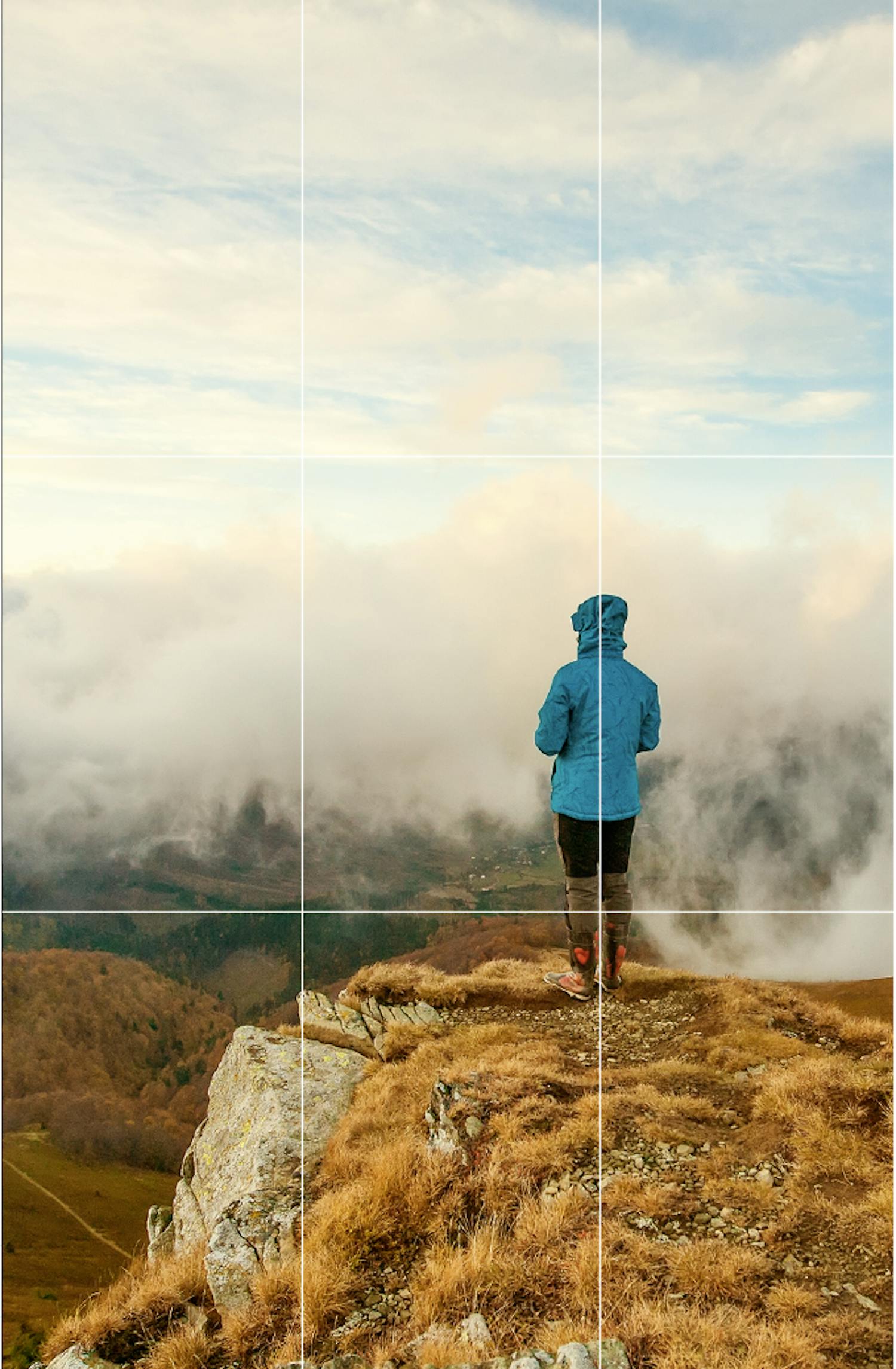 Tredjedelsregeln Komposition av fotografiska bilder